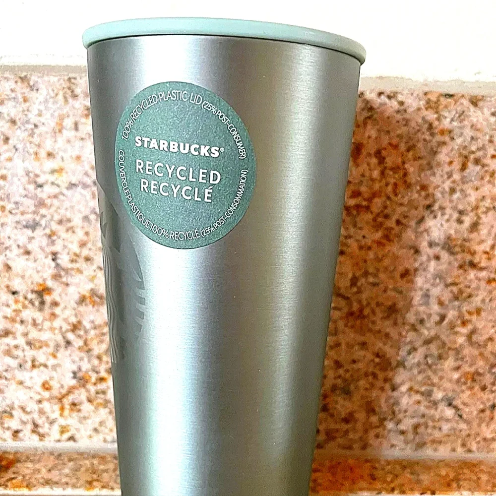NWT STARBUCKS  TEAL SIREN STAINLESS STEEL TUMBLER 12 FL OZ.